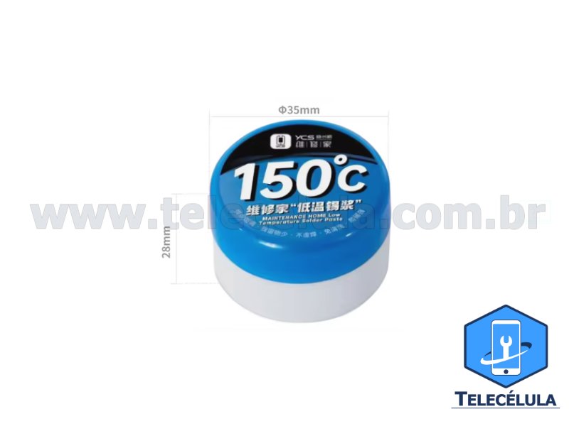 Sem Imagem - SOLDA EM PASTA YCS YANG 150 GRAUS REBALLING ALTA PERFORMACE - 50 GRAMAS SN PB AG